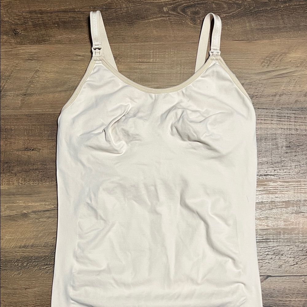 Cake Maternity Women's Ivory Nude Nursing Tank S
